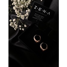 by zena aksesuar Zena Accessories Zirkon Taş Detaylı Akıntı Model Halka Küpe