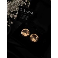 by zena aksesuar Zena Accessories Louisa Altın Çelik Küpe