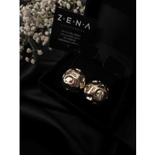 Zena Accessories Audra Model Altın Paslanmaz Çelik Küpe