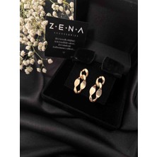 by zena aksesuar Zena Accessories Charme Altın Çelik Küpe