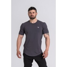 Gymwolves  Erkek Spor T-Shirt  | Füme | Workout Tanktop |