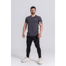 Gymwolves  Erkek Spor T-Shirt  | Füme | Workout Tanktop |