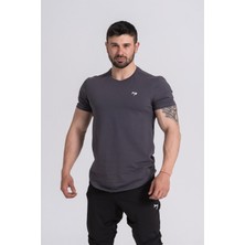Gymwolves  Erkek Spor T-Shirt  | Füme | Workout Tanktop |