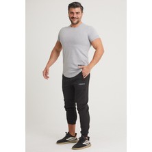 Gymwolves Erkek Spor T-Shirt | T-Shirt | Workout Tanktop | Gri | Never Give Up |