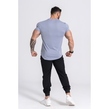 Gymwolves Pro Air Erkek Spor T-Shirt | Workout Tanktop | Never Give Up | Açık Gri | Pro Serisi |