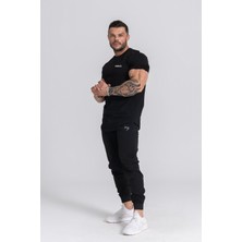 Gymwolves Erkek T-Shirt | Tişört | Erkek Spor T-Shirt | Workout | Siyah |