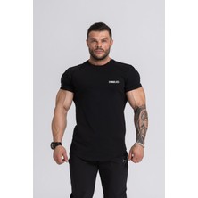 Gymwolves Erkek T-Shirt | Tişört | Erkek Spor T-Shirt | Workout | Siyah |