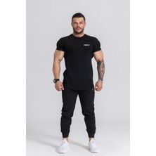 Gymwolves Erkek T-Shirt | Tişört | Erkek Spor T-Shirt | Workout | Siyah |