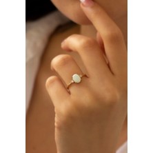 By Milo Jewellery 14 Ayar Altın Opal Taşlı Yüzük