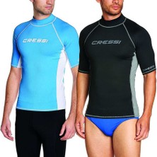 Cressi Rash Guard Man Kısa Kollu T-Shirt Blue-Whıte-No:4 - L