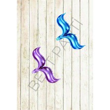 Best Parti Deniz Konsept Kuyruk Folyo Balon Seti Pembe-Mavi