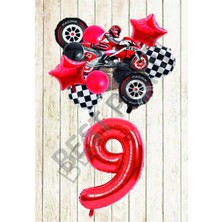Best Parti Motorsiklet Kırmızı Temalı Doğum Günü Seti Yaş-9