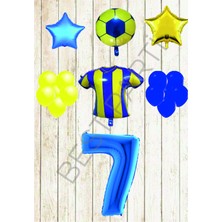 Best Parti Taraftar Sarı Lacivert Doğum Günü Balon Seti Yaş-7