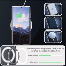 Teknomoda Samsung Galaxy Z Fold 6 Kılıf Magsafe Wireless Kablosuz Şarj Uyumlu Manyetik Şeffaf Kapak