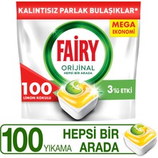 Fairy Hepsi Bir Arada 100 Yıkama Bulaşık Makinesi Deterjanı Tableti / Kapsülü Limon Kokulu