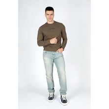 Lee Cooper Dorre Erkek O Yaka Sweatshirt Olive