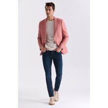 Jakamen Yavru Agzı Slim Fit Sivri Yaka Erkek Ceket