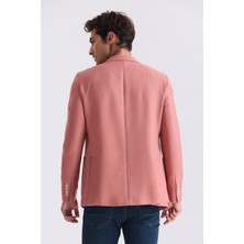 Jakamen Yavru Agzı Slim Fit Sivri Yaka Erkek Ceket