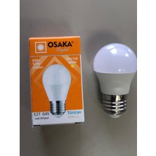 Osaka 10 Adet Osaka 6W=50W=540 Lümen E 27 Top Ampül 3000K Sarı 45MMX75MM