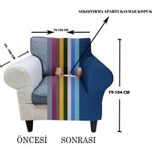 Kılıfsan Petek Kumaş 2 Adet Üçlü Çekyat & Kanepe - 2 Adet Tekli Koltuk & Berjer Kılıfı Seti