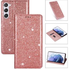 YH Mall Samsung Galaxy S24 Flip Case Cüzdan Manyetik Kapatma Için Glitter Flip Case (Yurt Dışından)