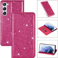 YH Mall Samsung Galaxy S24 Flip Case Cüzdan Manyetik Kapatma Için Glitter Flip Case (Yurt Dışından)