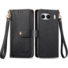 YH Mall Oneplus Nord 4 Için Flip Case Darbeye Aşk Deri Kılıf Cüzdan Fermuar (Yurt Dışından)