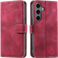 YH Mall Samsung Galaxy S24 Fe Pu Deri Kickstand Manyetik Cüzdan Için Flip Case (Yurt Dışından)