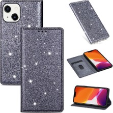 YH Mall IPhone 14 Için Glitter Flip Case Pu Deri Kart Tutucu Manyetik Kapatma (Yurt Dışından)