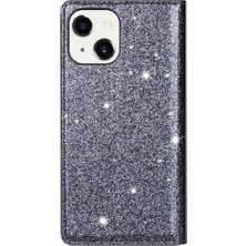 YH Mall IPhone 14 Için Glitter Flip Case Pu Deri Kart Tutucu Manyetik Kapatma (Yurt Dışından)