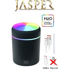 JASPER Hersepete H2O Humidifier Rgb Işıklı Antrasit Ortam Dezenfeksiyon Hava Nemlendirici ve Buhar Makinesi