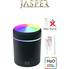 JASPER Hersepete H2O Humidifier Rgb Işıklı Antrasit Ortam Dezenfeksiyon Hava Nemlendirici ve Buhar Makinesi