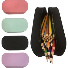 Fly Color Silikon Yıkanabilir Kalem Kutusu Makyaj Çantası 21*10CM