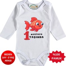 Asilcom Yaşında Yazılı Kişiye Özel Bebek Zıbın