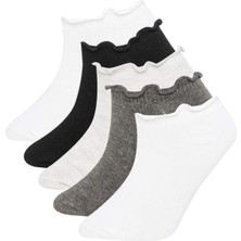 DeFacto Kız Çocuk Rahat Lastikli 5'li Pamuklu Patik Çorap C8079A8NS