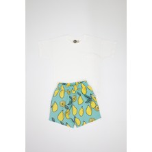 RG Brand Kız / Erkek Çocuk Deniz Şortu - Tişört 2'li Takım_RG1598