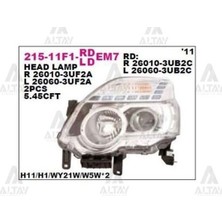 Depo 21511F1RLDEM7 21511F1RLDEM7 Ön Far Sağ Siyah Nissan X-Traıl 11-13