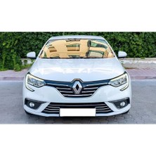 Ebal Oto Renault Megane 4 Krom Ön Panjur+Ön Tampon Çıtası Set 2016-2020 Model Arası Uyumlu P.çelik