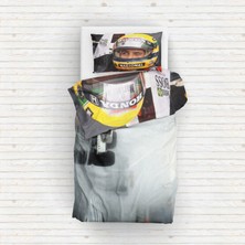 The Lucid Lab Ayrton Senna & Rain Man V2 Çift Taraflı Nevresim Takımı - 200 cm x 220 cm