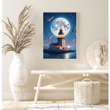 Decoryum Kız Kulesi ve Martılar Tablo