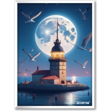 Decoryum Kız Kulesi ve Martılar Tablo