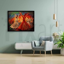 Rengarenk Semazenler Pixart Sanat  Elmas Mozaik Tablo Diamond Türkiye 66*51