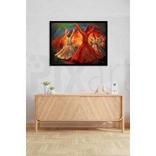 Rengarenk Semazenler Pixart Sanat  Elmas Mozaik Tablo Diamond Türkiye 66*51