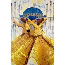 Semazenler Pixart Sanat  Elmas Mozaik Tablo Diamond Türkiye  33*51