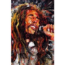 Pix Art Sanat Bob Marley   Elmas Mozaik Tablo Diamond Türkiye 51 x 76 cm