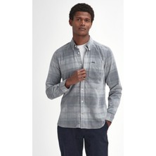Barbour Blair Tailored Tartan Cord Gömlek TN21 Blue Granite