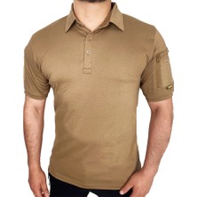 Wolftrap Tactical Taktik Polo Yaka Bej Tişört 2 Cepli