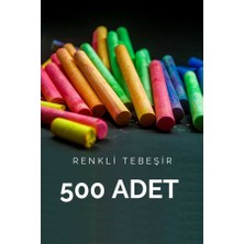 Kırtasiye Ofisi Akmısır Renkli 500 Adet Tozsuz Tebeşir Seti (5 Kutu)