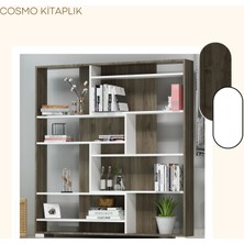 Demonte Decor Cosmo Kitaplık Ceviz-Beyaz