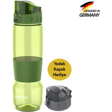 Zweikell Pivot Switch Military Green Bpa Içermez 650 ml Tritan Kırılmaz Suluk-su Matarası-yedek Kapak Hediye